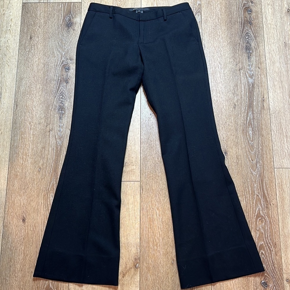Marc Jacobs Black Wool Wide Leg Trousers Size 4